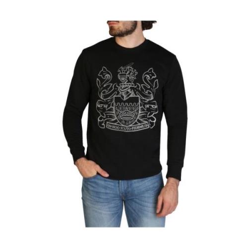 Aquascutum Vår/Sommar Herr Sweatshirt Röd Rund Hals Black, Herr