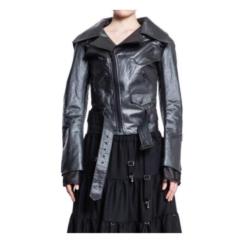 Junya Watanabe Svart Faux Läderjacka Black, Dam