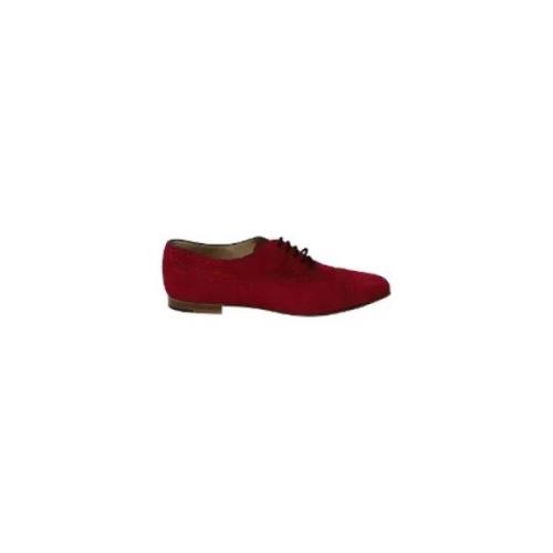 Manolo Blahnik Pre-owned Pre-owned Mocka lgskor Red, Dam