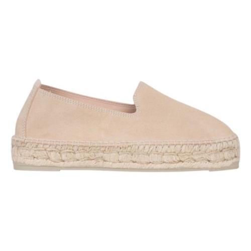 Manebí Champagne Beige Espadrilles Platform Sandaler Beige, Dam