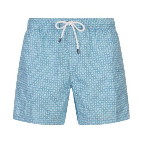 Fedeli Blå simshorts med mikromönster Multicolor, Herr