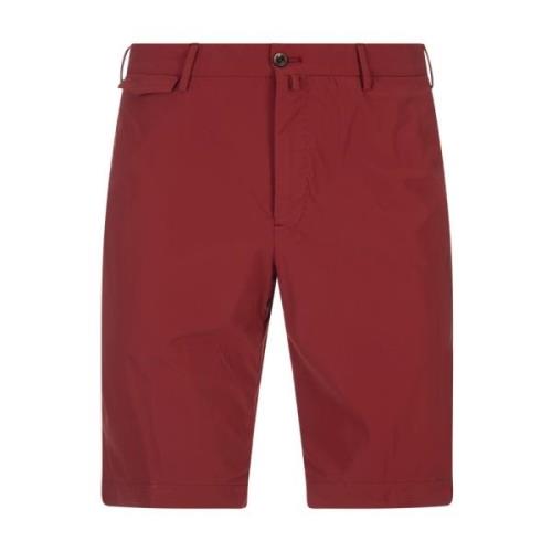 PT Torino Röda Stretch Bomull Bermuda Shorts Red, Herr