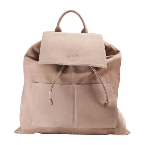 Tramontano Urban Läder Ryggsäck Beige, Dam