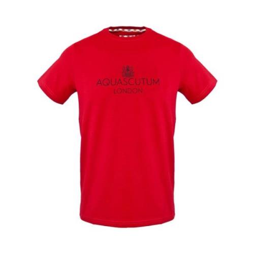 Aquascutum Herr Klassiskt Logot-shirt Red, Herr