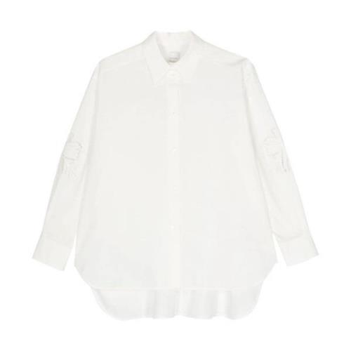 Paul Smith Vit Bomullsskjorta med Broderie Anglaise White, Dam