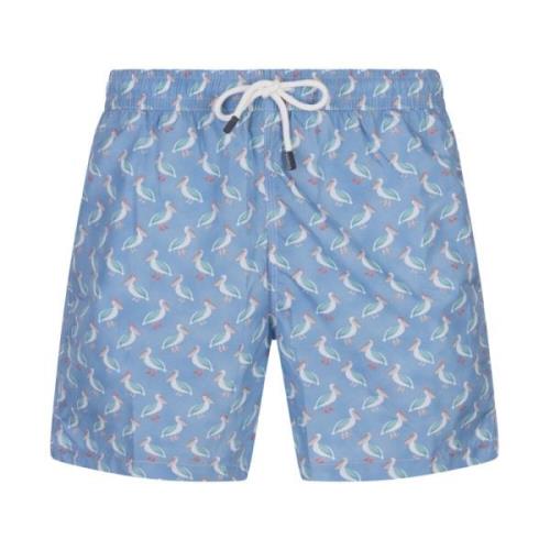 Fedeli Blå Pelikan Badshorts Multicolor, Herr