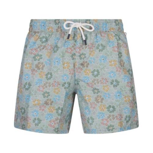 Fedeli Grön Blommig Badshorts Multicolor, Herr