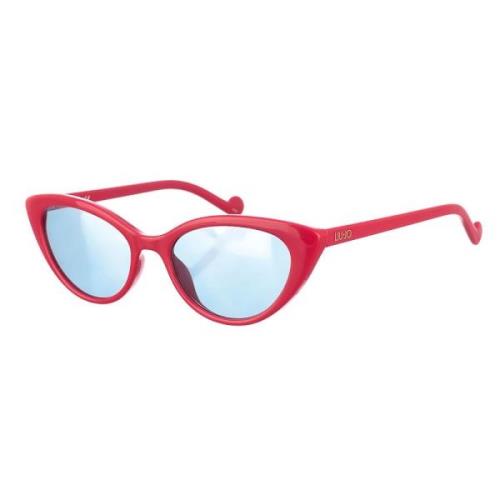 Liu Jo Rosa Cat-Eye Solglasögon med Blåa Linser Pink, Dam