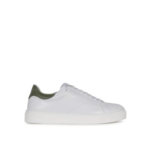 Lanvin Läder Ddb0 Trainers med Broderad Logotyp White, Herr