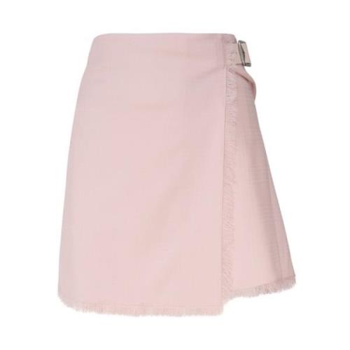 Burberry Ull Kilt Kjol Prince of Wales Pink, Dam