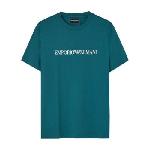 Emporio Armani Grön Tryckt T-shirt Green, Herr