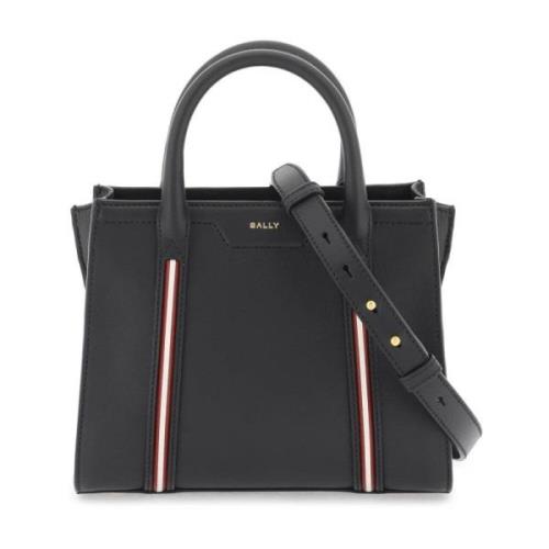 Bally Hamrat Läder Toteväska med Guldlogotyp Black, Dam