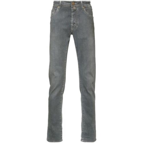 Jacob Cohën Slim Bard Jeans Stretch Bomull Gray, Herr