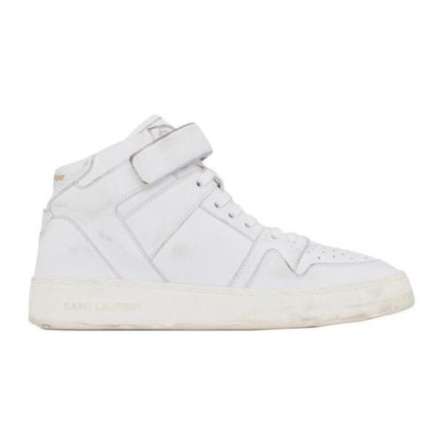 Saint Laurent Vintage Lädersneakers Tillverkade i Italien White, Herr