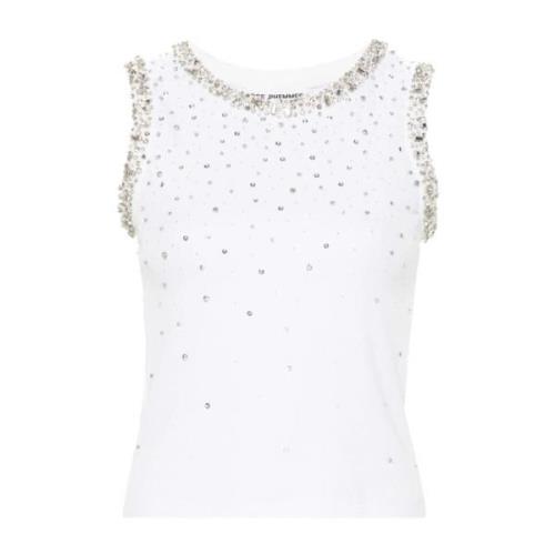 DES Phemmes Vit Kristall Degrade Tank Top White, Dam