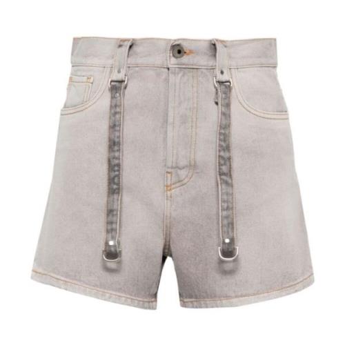 Off White Bränd Lila Cargo Shorts Gray, Dam