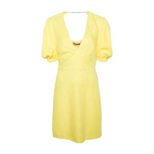 Twinset Elegant Kort Klänning Yellow, Dam