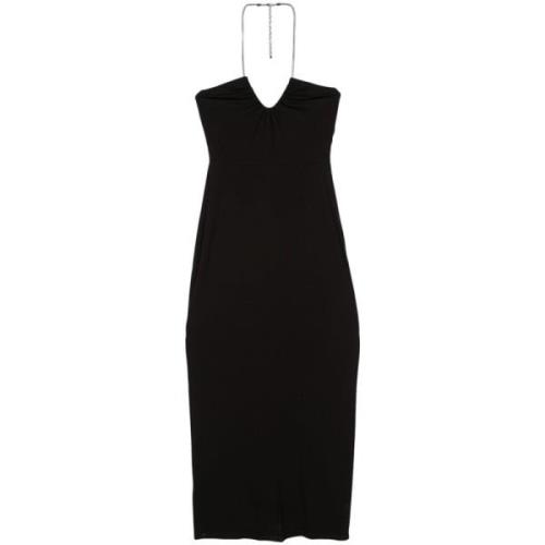 Michael Kors Elegant Svart Maxi Klänning Black, Dam