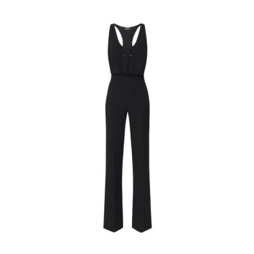 Elisabetta Franchi Elegant Jumpsuit Black, Dam