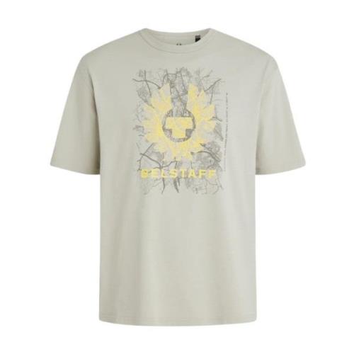 Belstaff Map T-shirt i Grått Gray, Herr