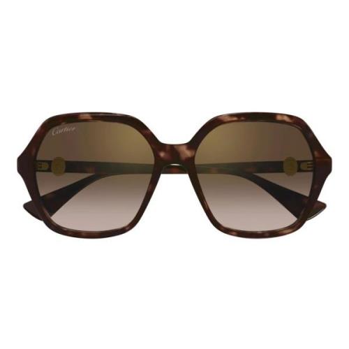 Cartier Havana Solglasögon Ct0470S 002 Brown, Dam