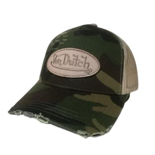 VON Dutch Grön Camo Trucker Cap Multicolor, Herr