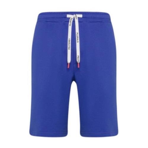 Peuterey Blå Bomull Bermuda Shorts Blue, Herr