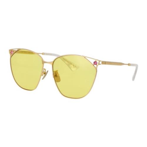 Gucci Stiliga solglasögon Gg1375Sa Yellow, Dam