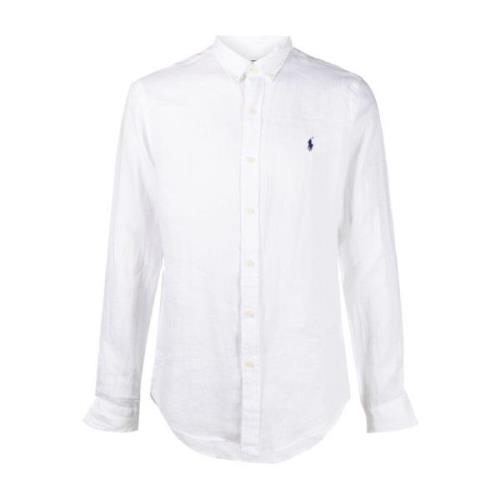 Polo Ralph Lauren Vit Långärmad Sport Skjorta White, Herr