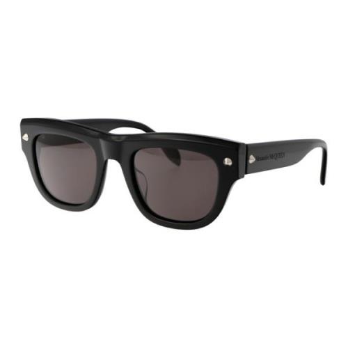 Alexander McQueen Stiliga solglasögon Am0425S Black, Herr