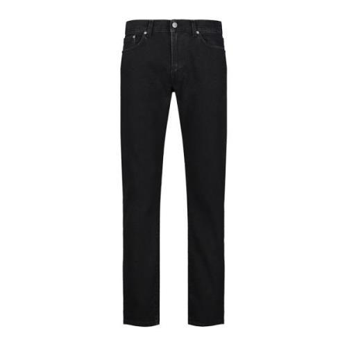 Tela Genova Svart Tvättad Slim Fit Selvedge Denim Black, Herr