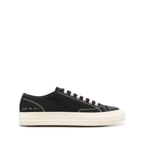 Common Projects Canvas Sneakers Svart Mandel Tå Black, Herr