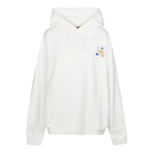 Marni Logo Hoodie Stilren Casual Sweatshirt White, Herr