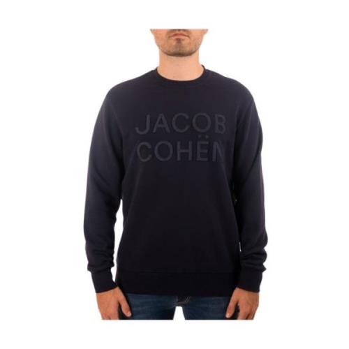 Jacob Cohën Marinblå Sweatshirt U600607M4477 Blue, Herr