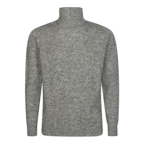 Drumohr Kashmir Stickad Tröja Dolcevita Stil Gray, Herr