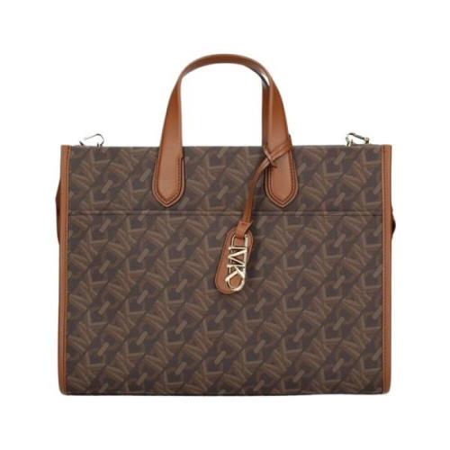 Michael Kors Michael Kors Stor Grab Tote Brown, Dam