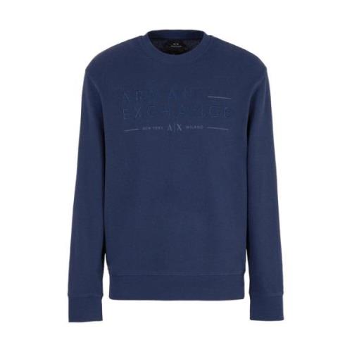 Armani Exchange Navy Blaze Sweatshirt Blue, Herr