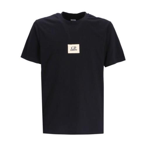 C.p. Company Blå Logo T-shirt Blue, Herr