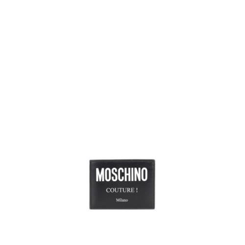 Moschino Svarta Plånböcker för Kvinnor Black, Herr