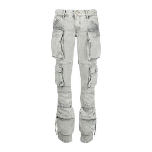 The Attico Grå Straight Cut Jeans Gray, Dam