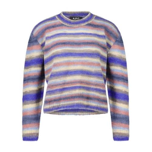 A.p.c. Randig Alpacka Mix Pullover Multicolor, Dam