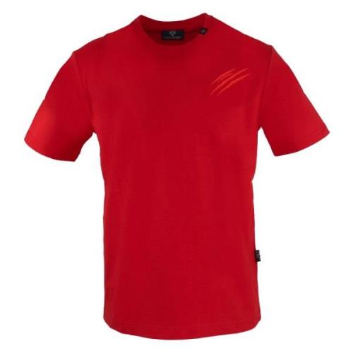 Plein Sport Kortärmad Rund Hals Bomull T-shirt Red, Herr