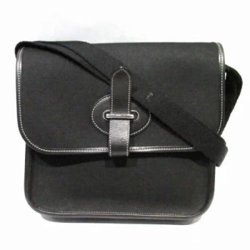 Hermès Vintage Pre-owned Canvas crossbodyvskor Black, Dam