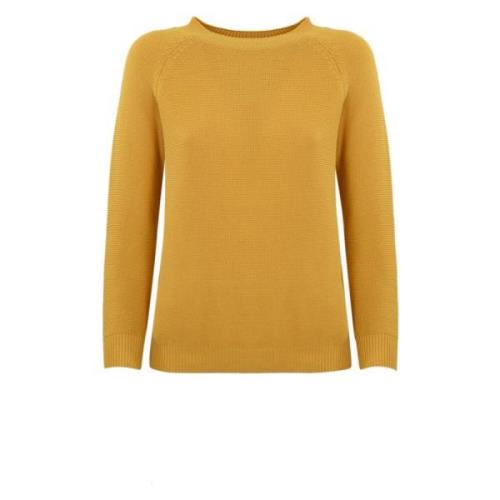 Max Mara Weekend Mjuk Bomullströja Gul Raglan Yellow, Dam