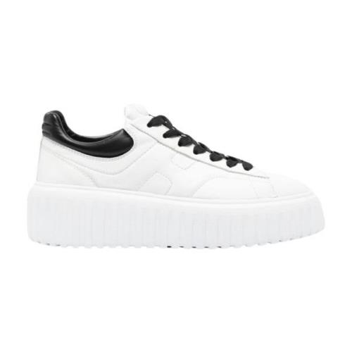 Hogan Vita Logo-Broderade Låga Sneakers White, Dam