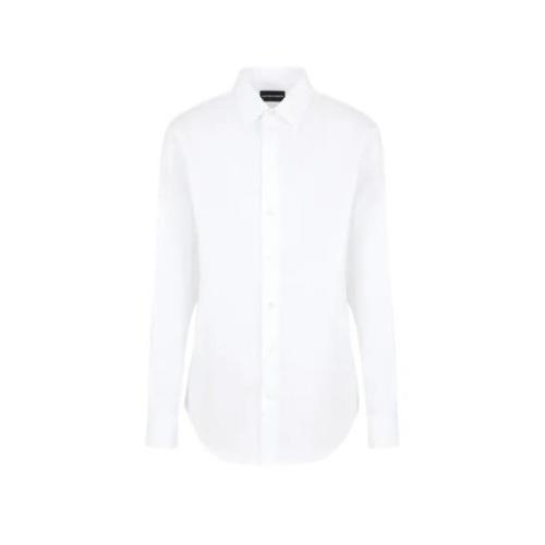 Emporio Armani Klassisk Vit T-shirt med Långa ärmar White, Herr