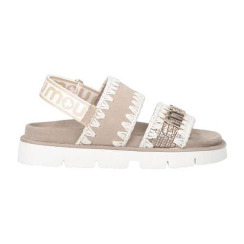 Mou Beige Sandaler med Stil 461001Cmligol Beige, Dam