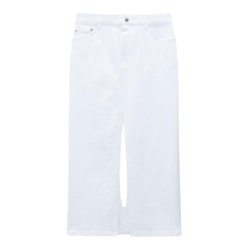 Filippa K Denim Skidbyxor med Lång Slits White, Dam