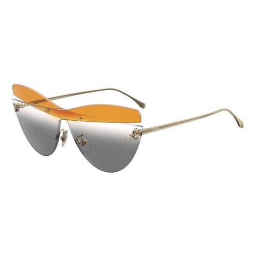 Fendi Gold/Orange Grey Sunglasses Karligraphy FF 0400/S Multicolor, Da...