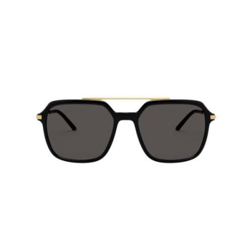 Dolce & Gabbana Svarta Solglasögon Dg6129 Modell 501/87 Black, Dam